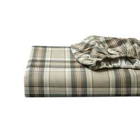 Eddie Bauer - Sábanas de tamaño Queen, Juego de Cama de Franela de algodón, Cepillado para Mayor suavidad, acogedora decoración para el hogar (Edgewood Plaid, tamaño Queen)