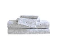 Eddie Bauer - Sábanas Queen, Juego de Ropa de Cama de Franela de algodón, Cepillado para Mayor suavidad, decoración acogedora para el hogar, Certificado Oeko-Tex (Explorer Bears Grey, Queen)