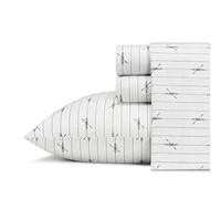 Eddie Bauer Sheet Set Downstream Juego de sábanas de percal de algodón, Azul, Cama Individual