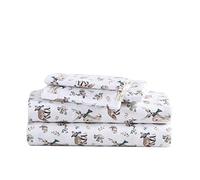 Eddie Bauer - Twin Sheet Set, Warm Breathable Cotton Flannel Bedding with Deep Pockets, Brushed for Extra Softness, Cozy Home Decor, Oeko-Tex Certified (Woodland Friends, Twin)