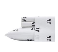 Eddie Bauer - USHSA01104473 Home | Colección Labrador Fields | Juego de sábanas de percal 100% algodón, juego de ropa de cama de 4 piezas, fresco y ligero, fácil cuidado, lavable a máquina, QueenWhite