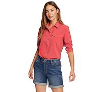 Eddie Bauer Women's Departure 2.0 Long-Sleeve Shirt, Chili X-Large Tall
