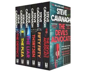 Eddie Flynn Series 6 Books Collection Set By Steve Cavanagh (Twisted,Thirteen, The Defence, The Plea, The Liar, Fifty-Fifty)