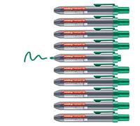 edding retract 12 marcador para pizarras blancas - verde - 10 rotuladores - punta redonda 1,5-3 mm - sin tapa - para una sola mano - pizarras blancas/magnéticas, flipcharts, tablones de notas