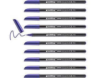 Edding 1200-008 - Caja con 10 Rotuladores 1200 con Punta de Fibra - 1mm - Violeta