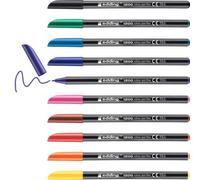 Edding 1200 colourpen rotulador Fino Negro, Azul, Marrón, Verde, Naranja, Rosa, Púrpura, Rojo, Amarillo 10 pieza(s)