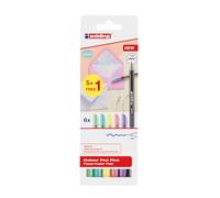 Edding 1200 6/S999- Pack de 5+1 Rotuladores de Tono Pastel - Punta Redonda 1 mm