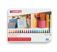 Edding 1200 Artista Punta de Fieltro Arte Plumas Metal Lata 20 Ideal para Adulto