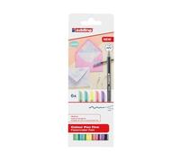 edding 1200 rotulador de color de trazo fino - juego de 6 colores pastel - punta redonda 1 mm - rotulador con punta de fieltro para dibujar y escribir - para colegio o mandala