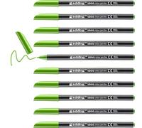 edding 1200 rotulador de color de trazo fino - verde claro - 10 rotuladores - punta redonda de 1 mm - marcador dibujar y escribir