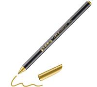 edding 1200 rotulador de color metálico - oro - x1 - punta redondeada 1-3 mm - para escribir, dibujar y esbozar - libros de visitas, fabricación de tarjetas, artesanías de bricolaje y scrapbooking