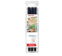 Edding 1255 Pluma de Caligrafía Juego Cartera 3 Tinta Negra 2mm, 3.5mm, 5mm