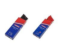 Edding 1300-001 - Rotulador con punta de fibra, 10 unidades, color negro + 1200-002 - Rotulador con punta de fibra, 10 unidades, color ojo