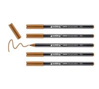 edding 1300 rotulador de color de trazo medio - ocre- x5 - punta redondeada 2 mm - rotulador para dibujar y escribir - rotulador para el colegio, mandalas, Bullet Journals