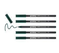 edding 1300 rotulador de color de trazo medio - verde botella- x5 - punta redondeada 2 mm - rotulador para dibujar y escribir - rotulador para el colegio, mandalas, Bullet Journals
