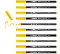 edding 1300 rotulador de color de trazo medio - amarillo- x10 - punta redondeada 2 mm - rotulador para dibujar y escribir - rotulador para el colegio, mandalas, Bullet Journals