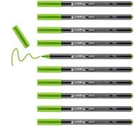 edding 1300 rotulador de color de trazo medio - verde claro- x10 - punta redondeada 2 mm - rotulador para dibujar y escribir - rotulador para el colegio, mandalas, Bullet Journals