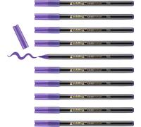 Edding 1340-08 - Caja de 10 Rotuladores 1340 - Punta de Pincel Flexible - Violeta