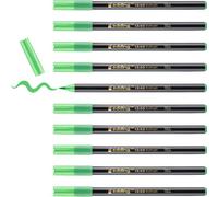 Edding 1340-11 - Caja de 10 Rotuladores 1340 - Punta de Pincel Flexible- Verde Claro