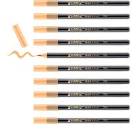 edding 1340 rotulador con punta de pincel flexible - verde claro - 10 rotuladores para pintar, escribir y dibujar - diarios de viñetas, manuscritos, mandalas, caligrafía