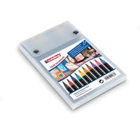 edding 1340 rotulador con punta de pincel flexible - juego de 10 - colores brillantes - rotulador para pintar, escribir y dibujar - diarios de viñetas, manuscritos, mandalas, caligrafía