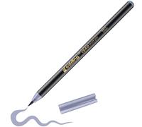 edding 1340 rotulador con punta de pincel flexible - gris plata - 1 rotulador para pintar, escribir y dibujar - diarios de viñetas, manuscritos, mandalas, caligrafía