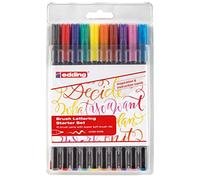 edding 1340 rotulador con punta de pincel flexible - juego de 10 - colores brillantes - rotulador para pintar, escribir y dibujar - diarios de viñetas, manuscritos, mandalas, caligrafía