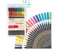 edding 1340 rotulador con punta de pincel flexible - juego de 20 - colores brillantes y delicados - rotulador para pintar, escribir y dibujar - diarios de viñetas, manuscritos, mandalas, caligrafía