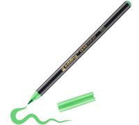 edding 1340 rotulador con punta de pincel flexible - verde claro - 1 rotulador para pintar, escribir y dibujar - diarios de viñetas, manuscritos, mandalas, caligrafía
