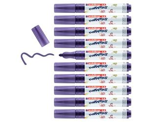 edding 14 FUNTASTICS - 10 rotuladores para niños - Violeta - Punta redonda de 3 mm - para colorear diversión en papel y tarjeta de colores claros - Lavable de la piel y textiles