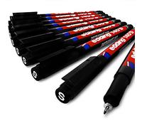 Edding 140S Stylo permanente - Pointe Superfine 0,3 mm - Boîte de 10 Noir