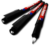 Edding 141 F Permanent Pen - Fine Pointe 0,6 mm - Lot de 3 Noir