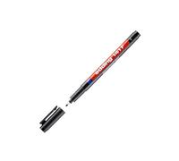edding 141 F rotulador permanente - negro - 1 rotulador - punta redonda de 0,6 mm - bolígrafo para escribir sobre cristal, plástico, láminas y superficies lisas - permanente, secado rápido, no mancha