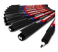 Edding 142 m Permanent Pen - Medium Pointe 1,0 mm - Boîte de 10 Noir