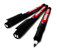 Edding 142 m Permanent Pen - Medium Pointe 1,0 mm - Lot de 3 Noir