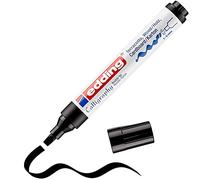 edding 1455 marcador caligráfico - negro - 1x - punta flexible 1-5 mm - rotulador de fibra para papel, madera, lienzo - principiantes, letras a mano, bullet journals, tarjetas, libros de caligrafía