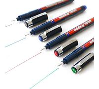 Edding 1800 Profipen Delineador con Pigmento Rotulador de Dibujo - 0.1mm - [ Juego de 4 - Negro, Azul, Rojo, y Verde]