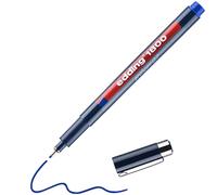 edding 1800 rotulador calibrado - azul - x1 - ancho de línea 0,7 mm - para escritura precisa, esbozos y dibujo técnico - punta fina con soporte metálico, adecuado para usar con reglas y plantillas