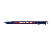edding 1800 rotulador calibrado - negro - x1 - ancho de línea 0,5 mm - para escritura precisa, esbozos y dibujo técnico - punta fina con soporte metálico, adecuado para usar con reglas y plantillas
