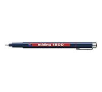 edding 1800 rotulador calibrado - rojo - x1 - ancho de línea 0,5 mm - para escritura precisa, esbozos y dibujo técnico - punta fina con soporte metálico, adecuado para usar con reglas y plantillas