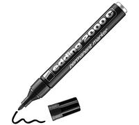 edding 2000 C marcador permanente - negro - 1 rotulador - punta redonda 1,5-3 mm - indeleble de secado rápido - resistente al agua y a los borrones - cartón, plástico, madera, metal, tela - universal