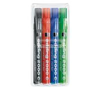 edding 2000C Permanent Marker Bullet Tip 1.5-3mm Line Assorted Colours (Pack 4)