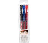 edding 2185 roller gel - negro, rojo, azul - juego de 3 - 0,7 mm - bolígrafo de gel para escribir, colorear o decorar bullet journals - rotulador de gel para mandalas