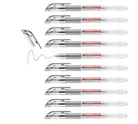 edding 2185 roller gel - plata - 10 rotuladores - 0,7 mm - bolígrafo de gel para escribir, colorear o decorar bullet journals - rotulador de gel para mandalas