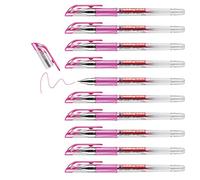 edding 2185 roller gel - rosa metálico - 10 rotuladores - 0,7 mm - bolígrafo de gel para escribir, colorear o decorar bullet journals - rotulador de purpurina, rotulador de gel para mandalas