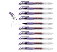 edding 2185 roller gel - violeta metálico - 10 rotuladores - 0,7 mm - bolígrafo de gel para escribir, colorear o decorar bullet journals - rotulador de purpurina, rotulador de gel para mandalas