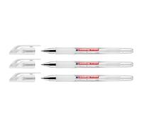 Edding 2185 - Rollo de tinta de gel (3 unidades, 0,7 mm), color blanco