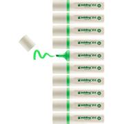 Edding 24-011 - Caja con 10 Marcadores Fluorescentes Ecoline - Punta Biselada 2-5 mm - Verde Claro