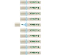 Edding 24 EcoLine - 10 Subrayadores - Azul Pastel - Punta Biselada de 2 a 5 mm