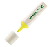 edding 24 EcoLine marcador fluorescente - amarillo - 1 marcador - punta biselada 2-5 mm - para marcar y resaltar textos y notas de forma rápida y sencilla - rellenable, hecho de material reciclable
